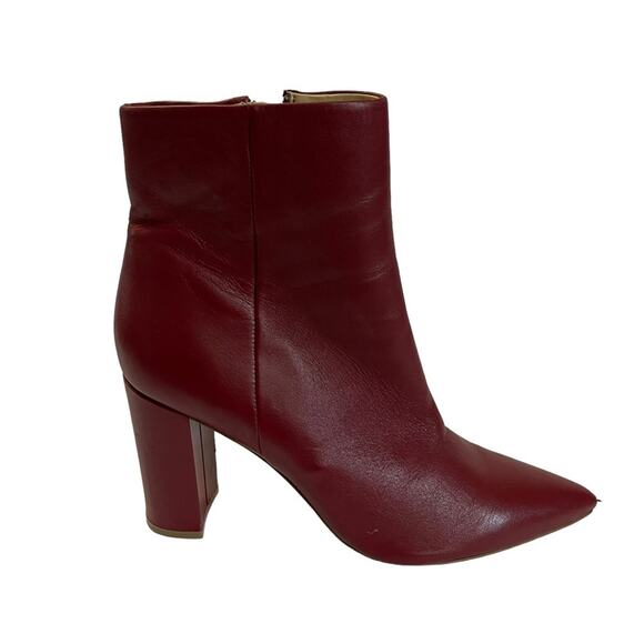 Marc Fisher Ulani Red Leather Booties - Picture 3 of 8